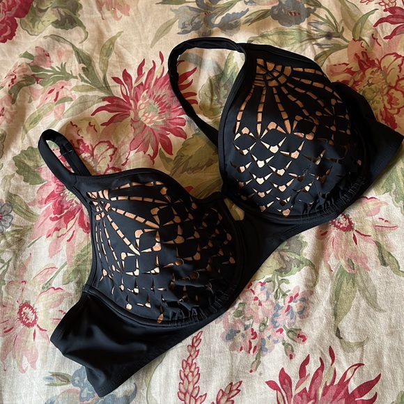 SWIMSUITS FOR ALL Size 24 Swim Bra Top Underwire Padded Cut-Outs Sexy $88 NEW - Picture 13 of 16